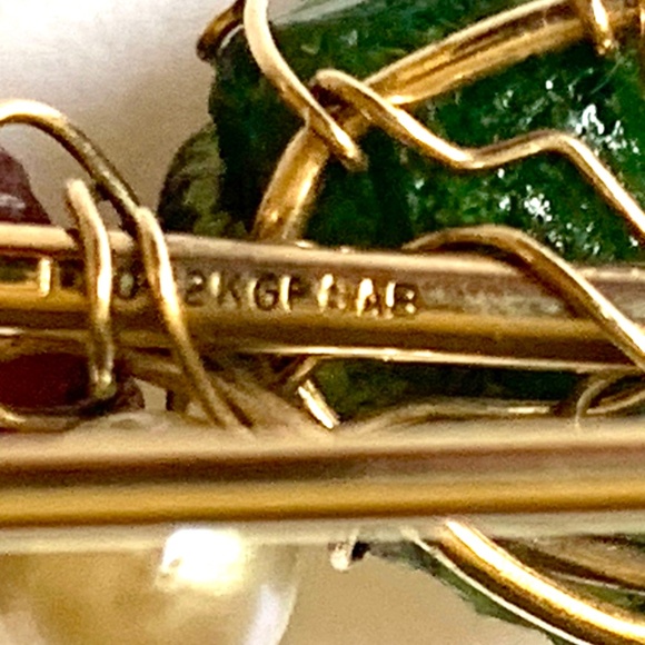 B.A.Ballou Natural Stones Earrings and Brooch Set Vntg Rare Find - Picture 8 of 8